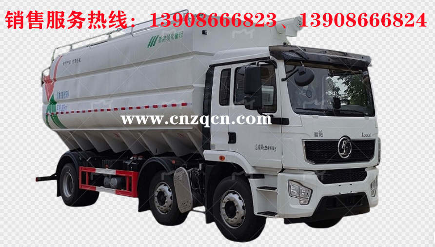 陜汽德龍L3000小三軸散裝飼料運輸車 